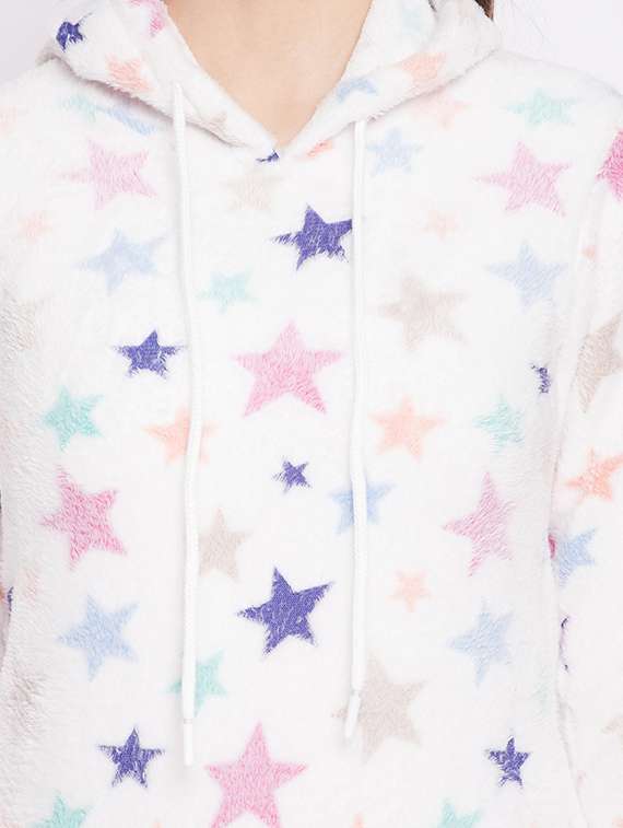 hooded neck printed sweatshirt - 18183171 -  Standard Image - 5