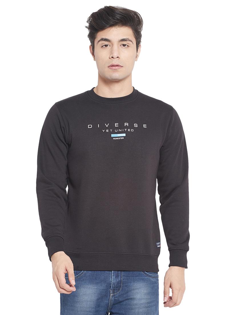 black chest-printed sweatshirt - 18183367 -  Zoom Image - 0