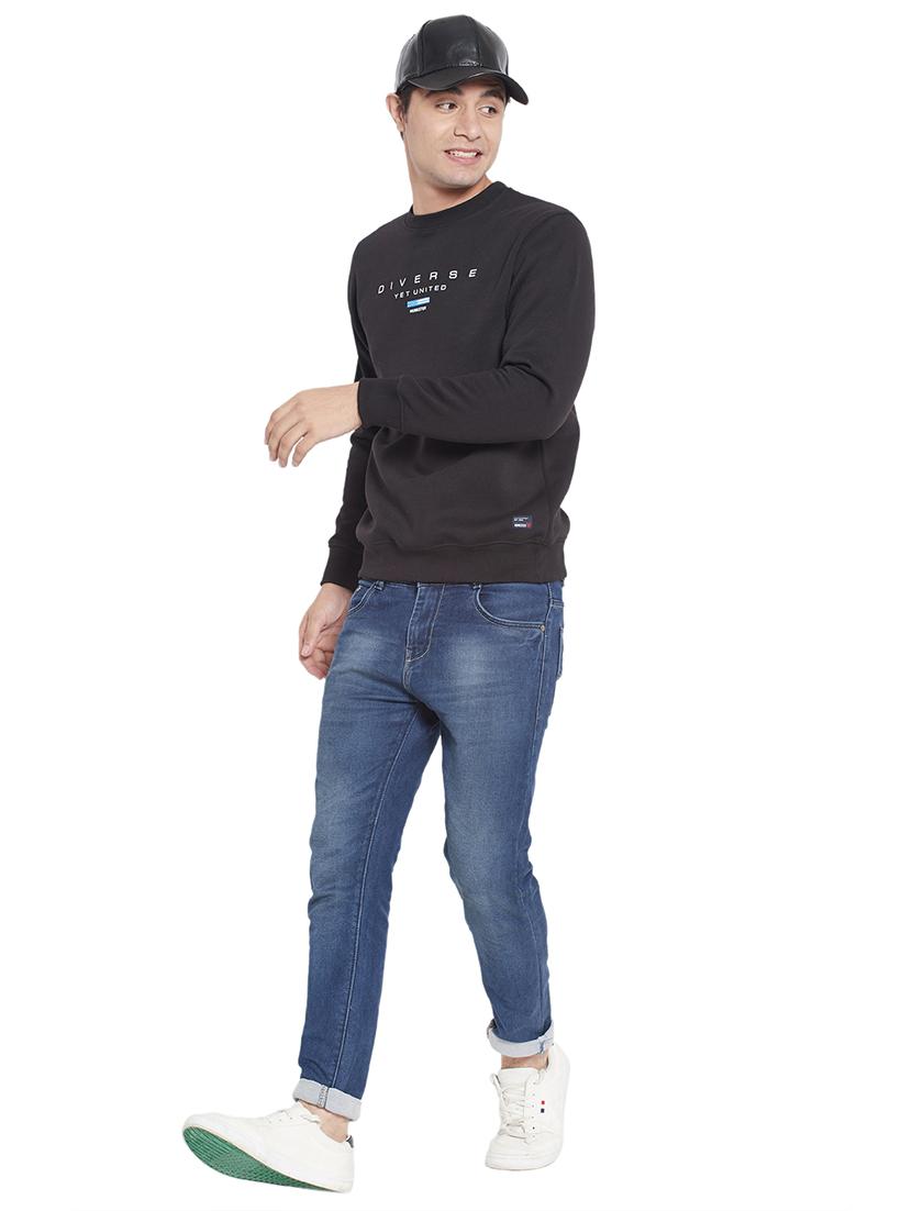 black chest-printed sweatshirt - 18183367 - Standard Image - 3