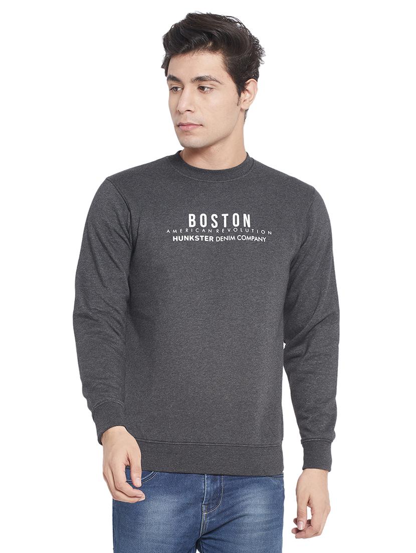 grey chest-printed sweatshirt - 18183369 -  Zoom Image - 0