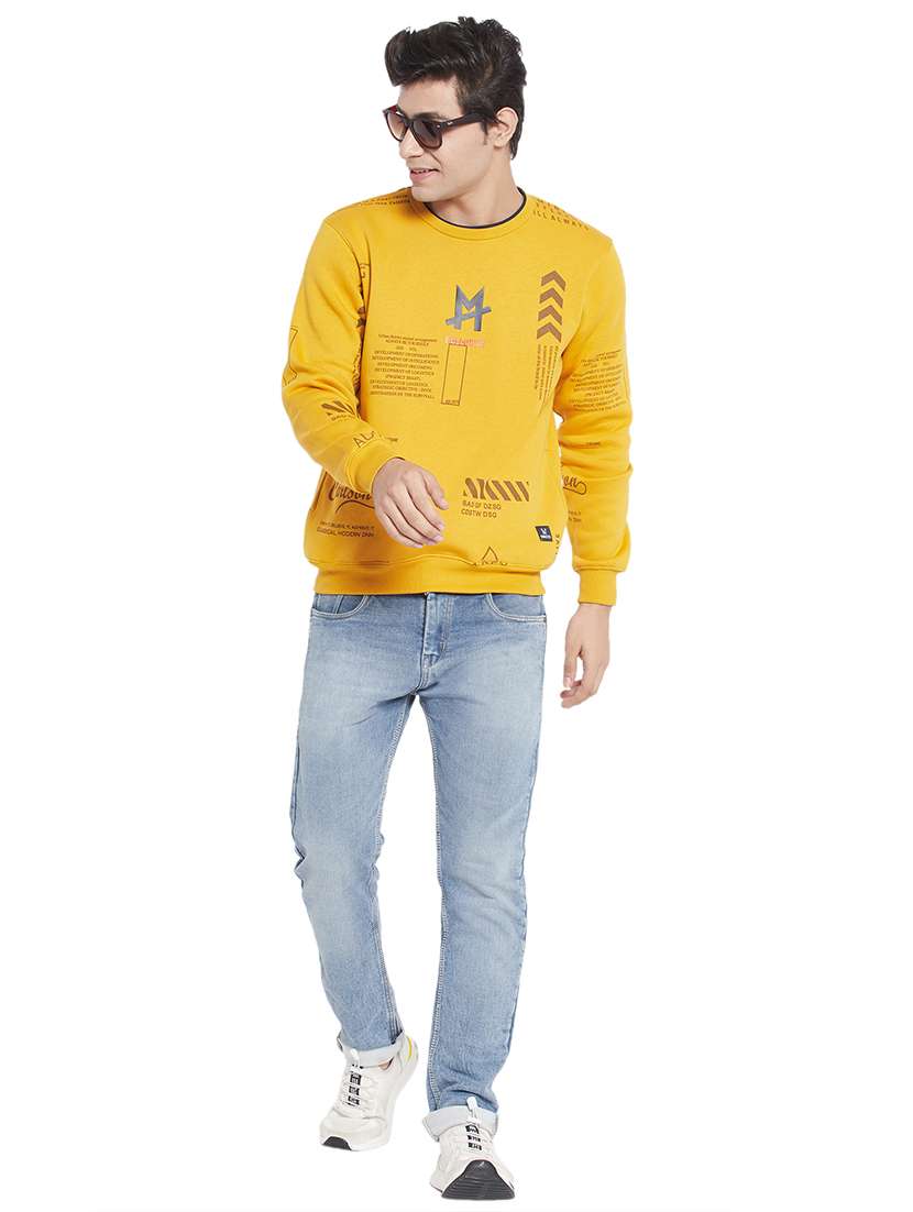 yellow printed sweatshirt - 18183374 - Standard Image - 3