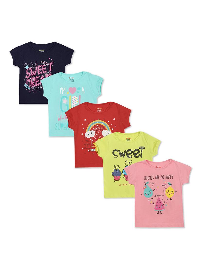 set of 5 pcs printed regular tee - 18183425 - Zoom Image - 0