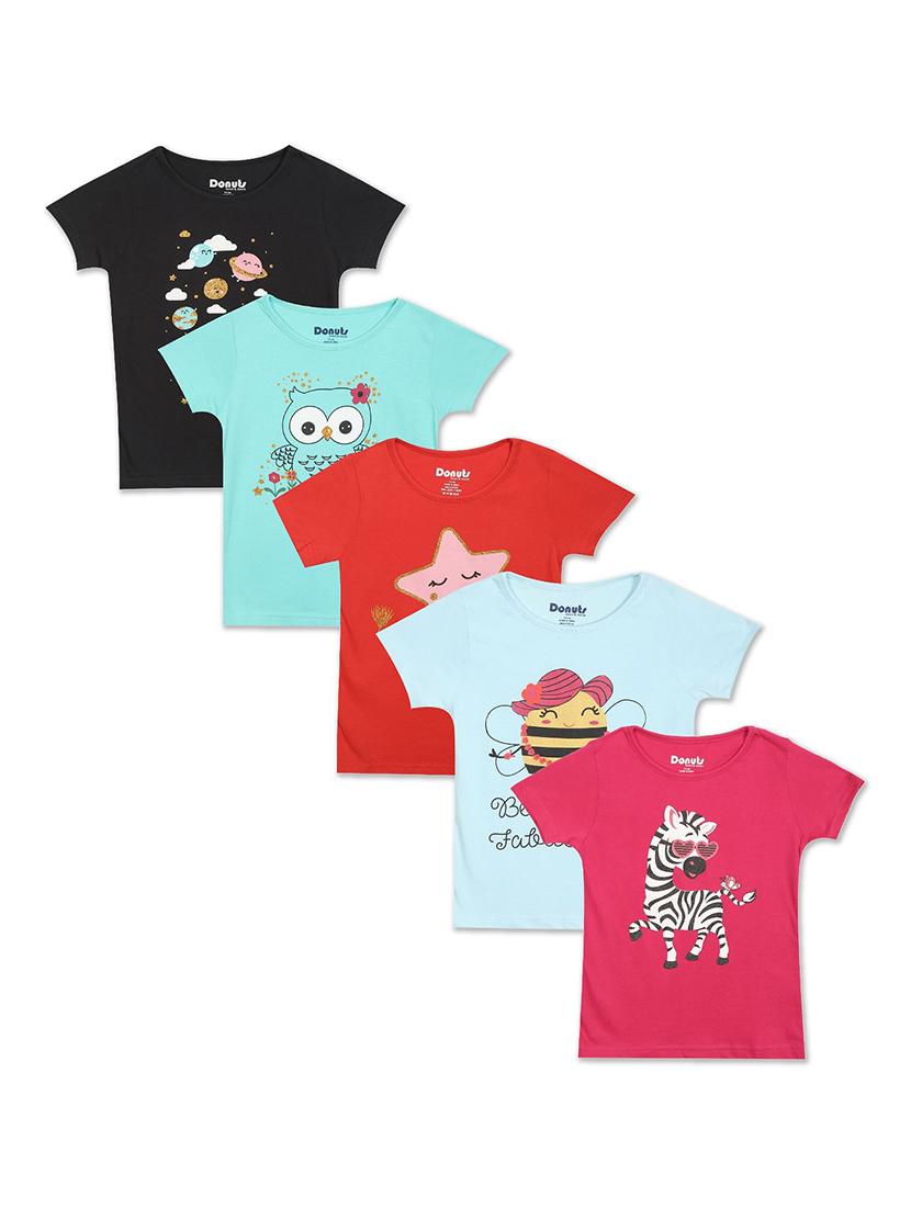 set of 5 pcs printed regular tee - 18183434 - Zoom Image - 0
