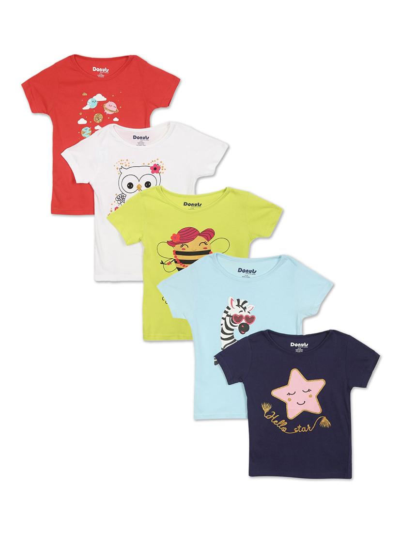 set of 5 pcs printed regular tee - 18183438 - Zoom Image - 0
