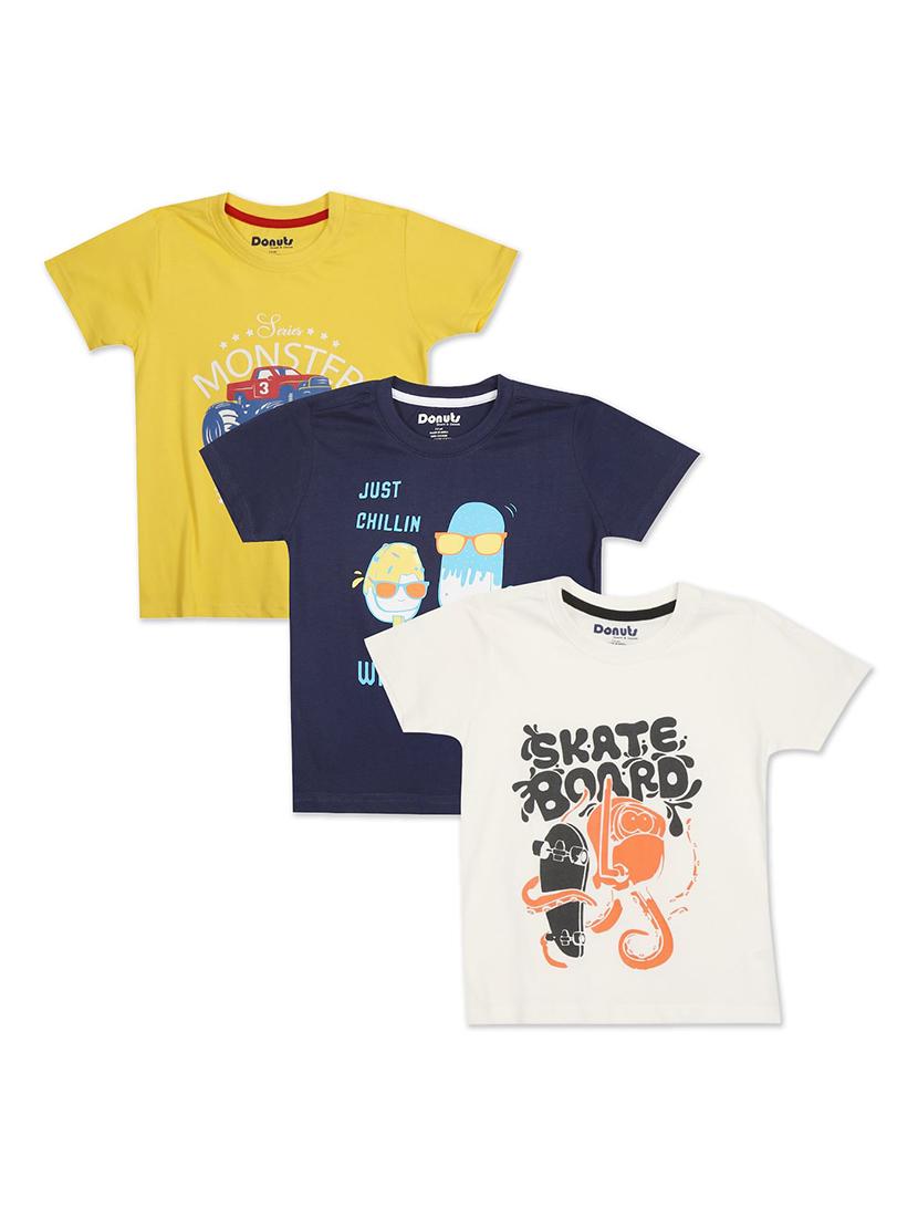 set of 3 pcs printed regular tee - 18183466 - Zoom Image - 0