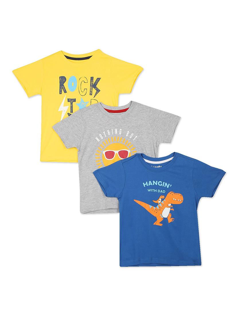 set of 3 pcs printed regular tee - 18183470 - Zoom Image - 0
