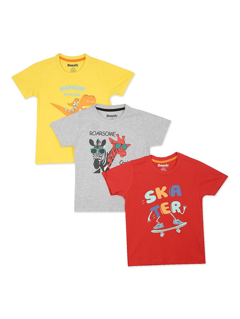 set of 3 pcs printed regular tee - 18183474 - Zoom Image - 0