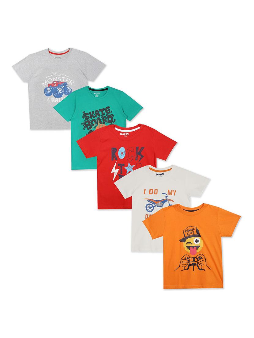 set of 5 pcs printed regular tee - 18183475 - Zoom Image - 0