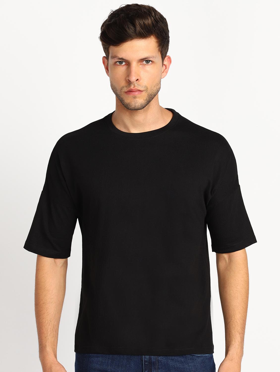 black solid t-shirt