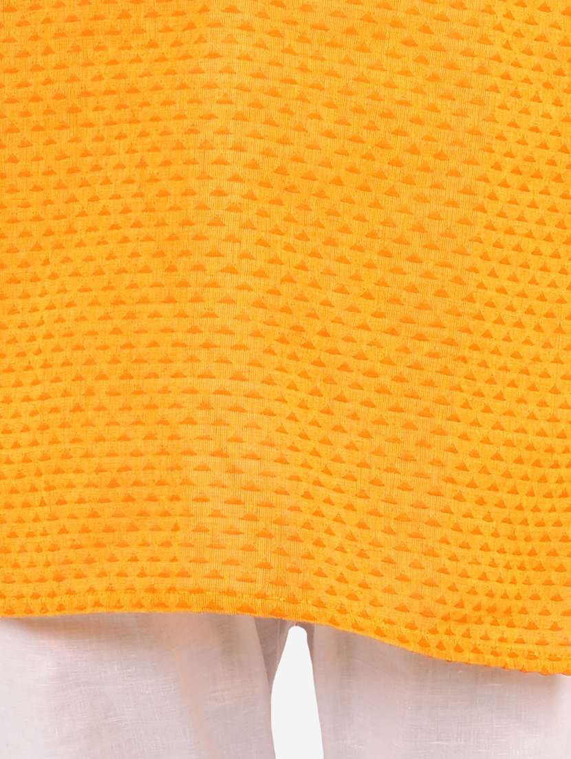 mustard printed kurta pajama set - 18185951 -  Standard Image - 3