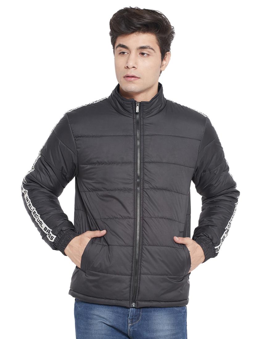 black solid quilted jacket - 18185971 - Zoom Image - 0