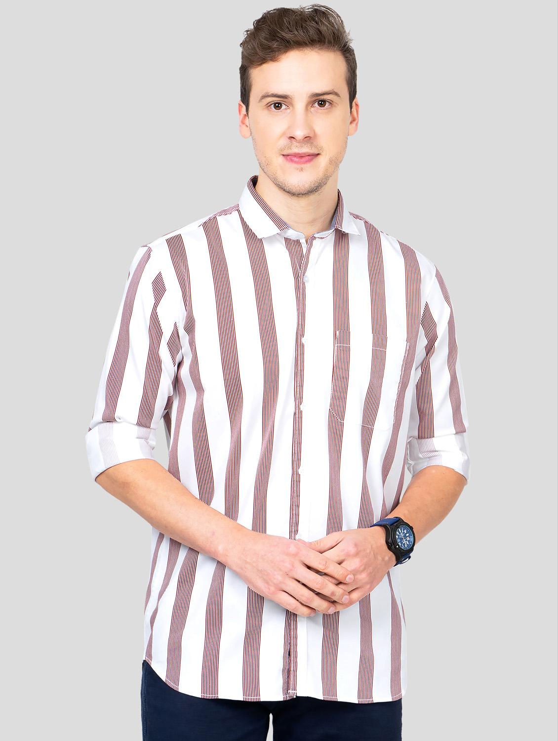 white striped casual shirt - 18186560 - Zoom Image - 0