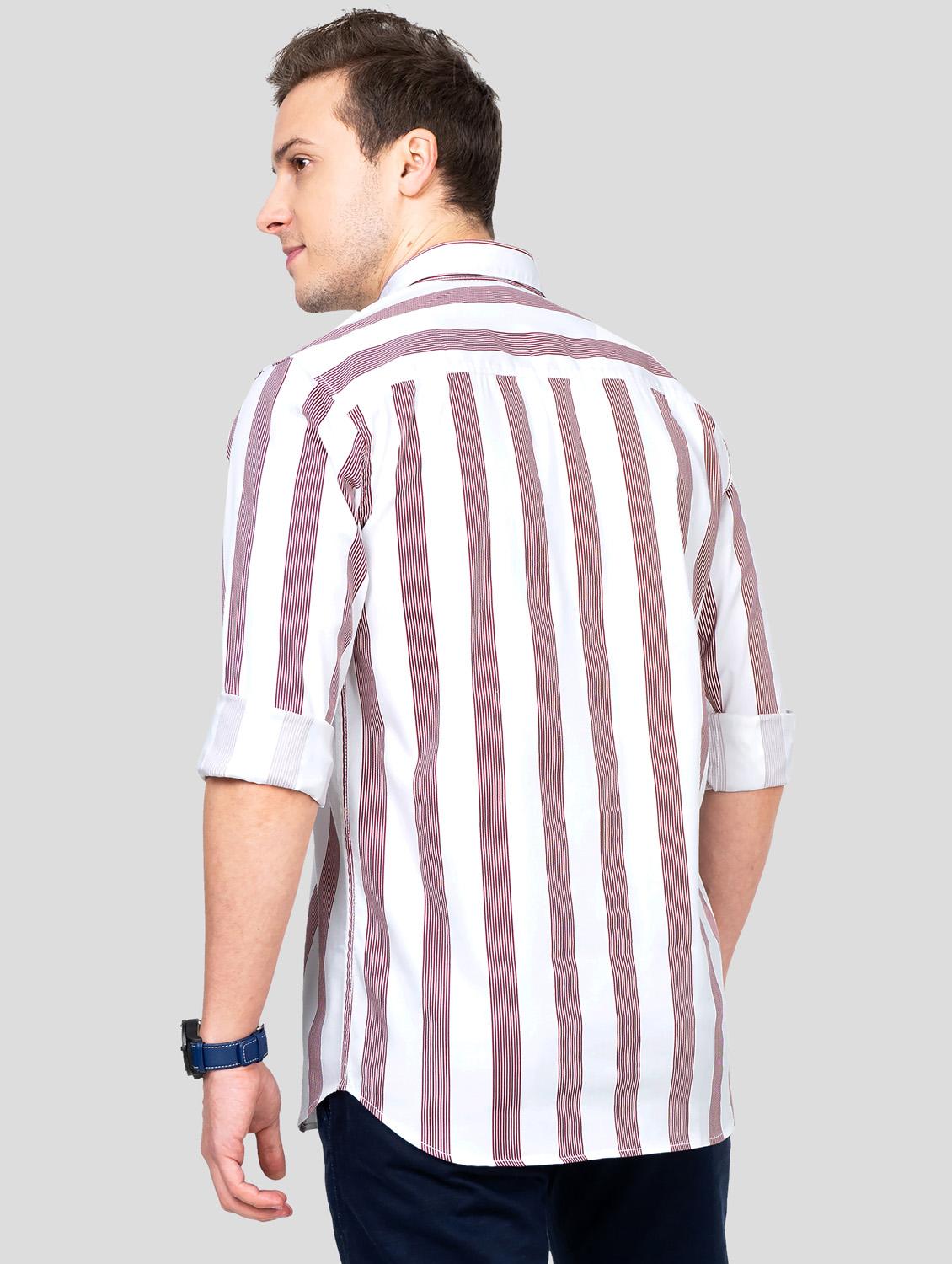 white striped casual shirt - 18186560 - Standard Image - 3
