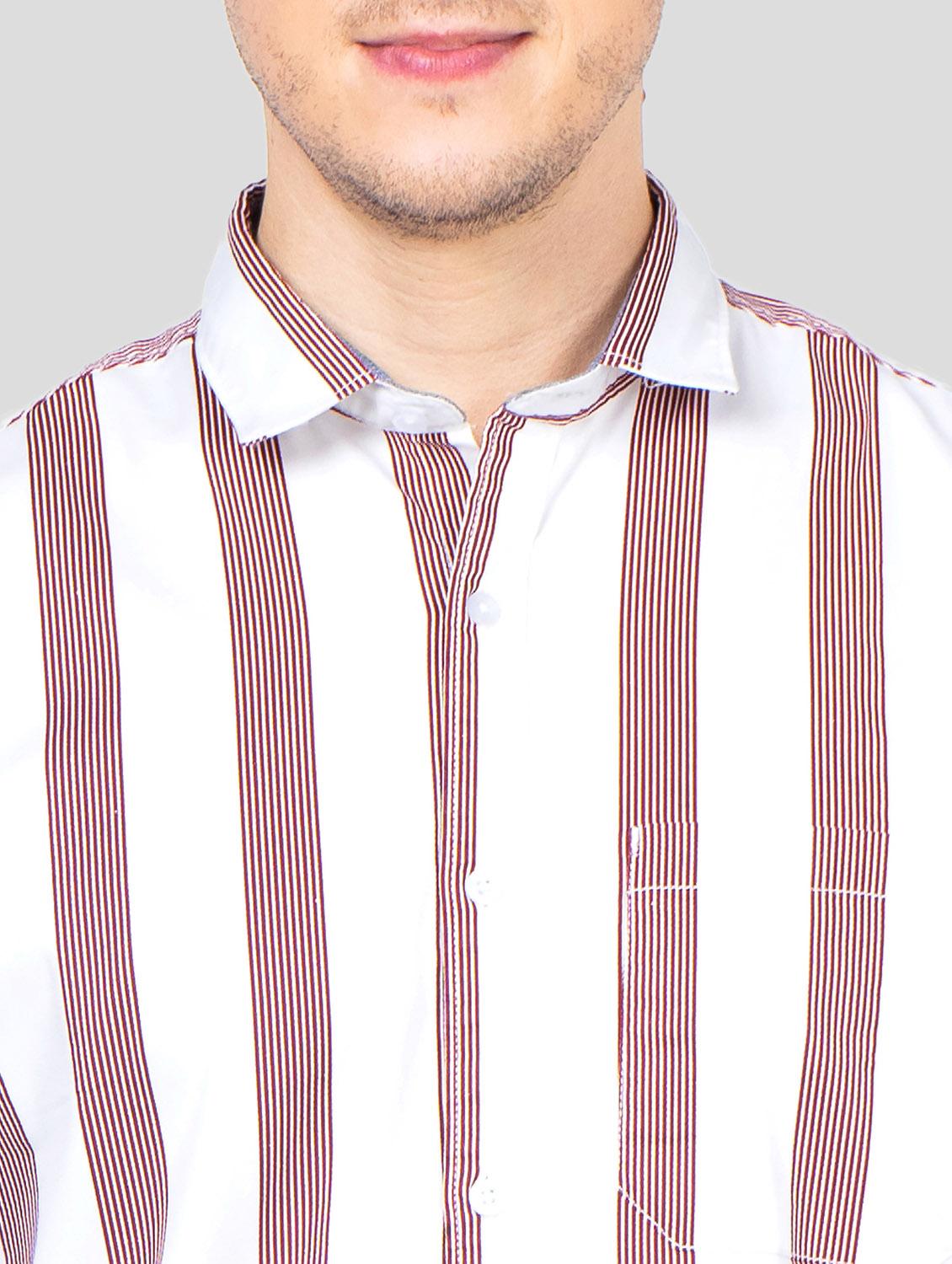 white striped casual shirt - 18186560 - Standard Image - 5