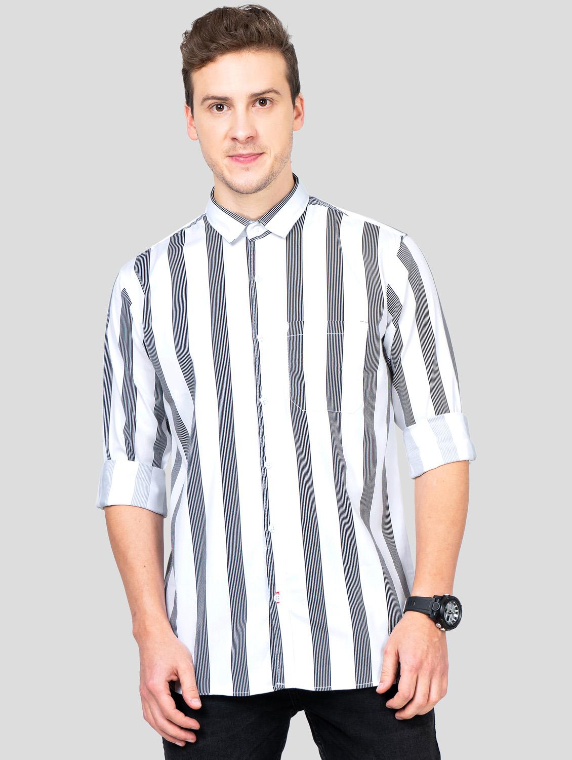 white striped casual shirt - 18186561 - Zoom Image - 0