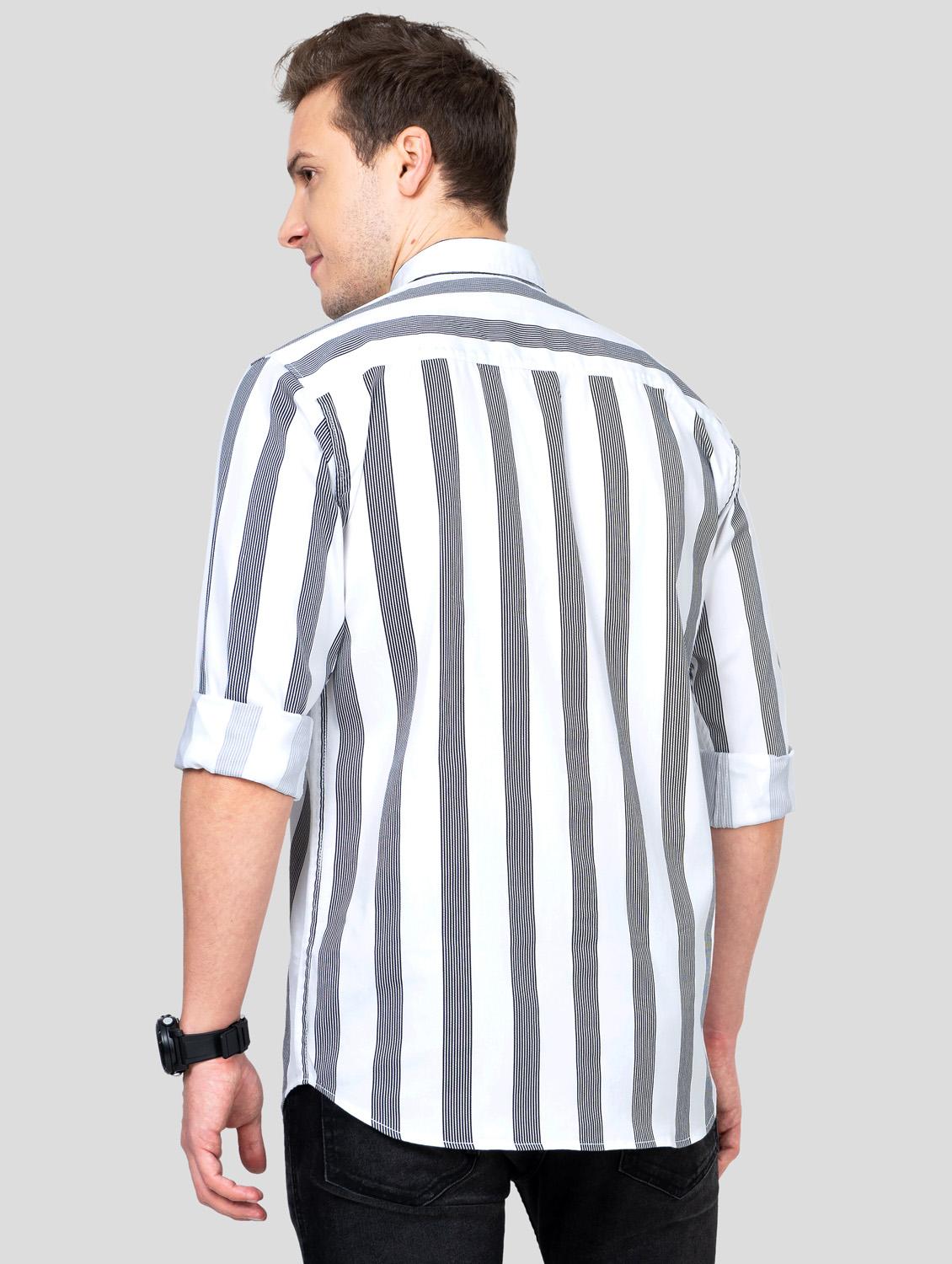 white striped casual shirt - 18186561 - Standard Image - 3