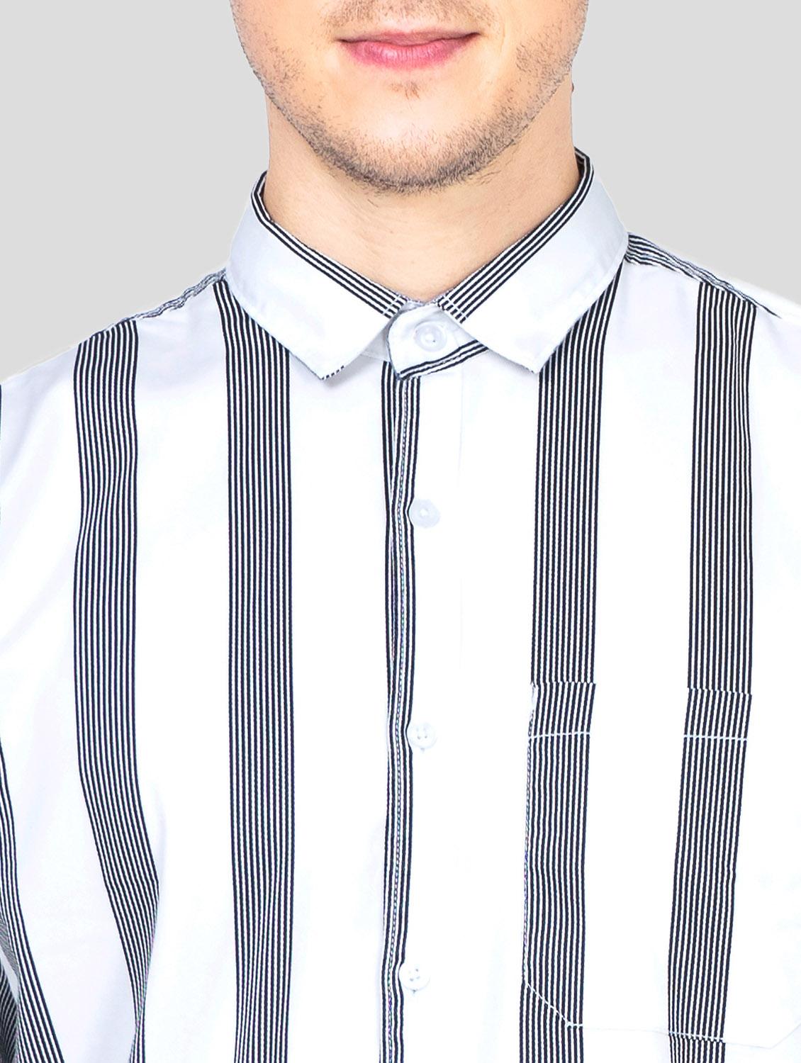white striped casual shirt - 18186561 - Standard Image - 5