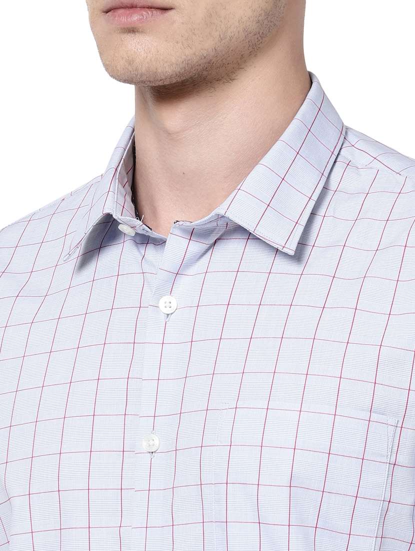 blue checkered formal shirt - 18186743 -  Standard Image - 3