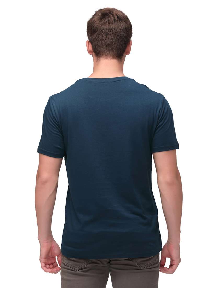 dark blue chest print t-shirt - 18187326 -  Standard Image - 3
