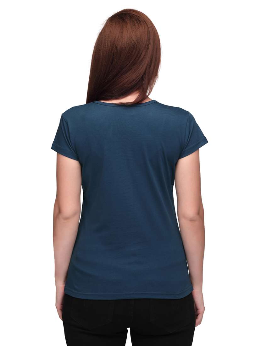 women's straight round neck top - 18187917 - Standard Image - 3