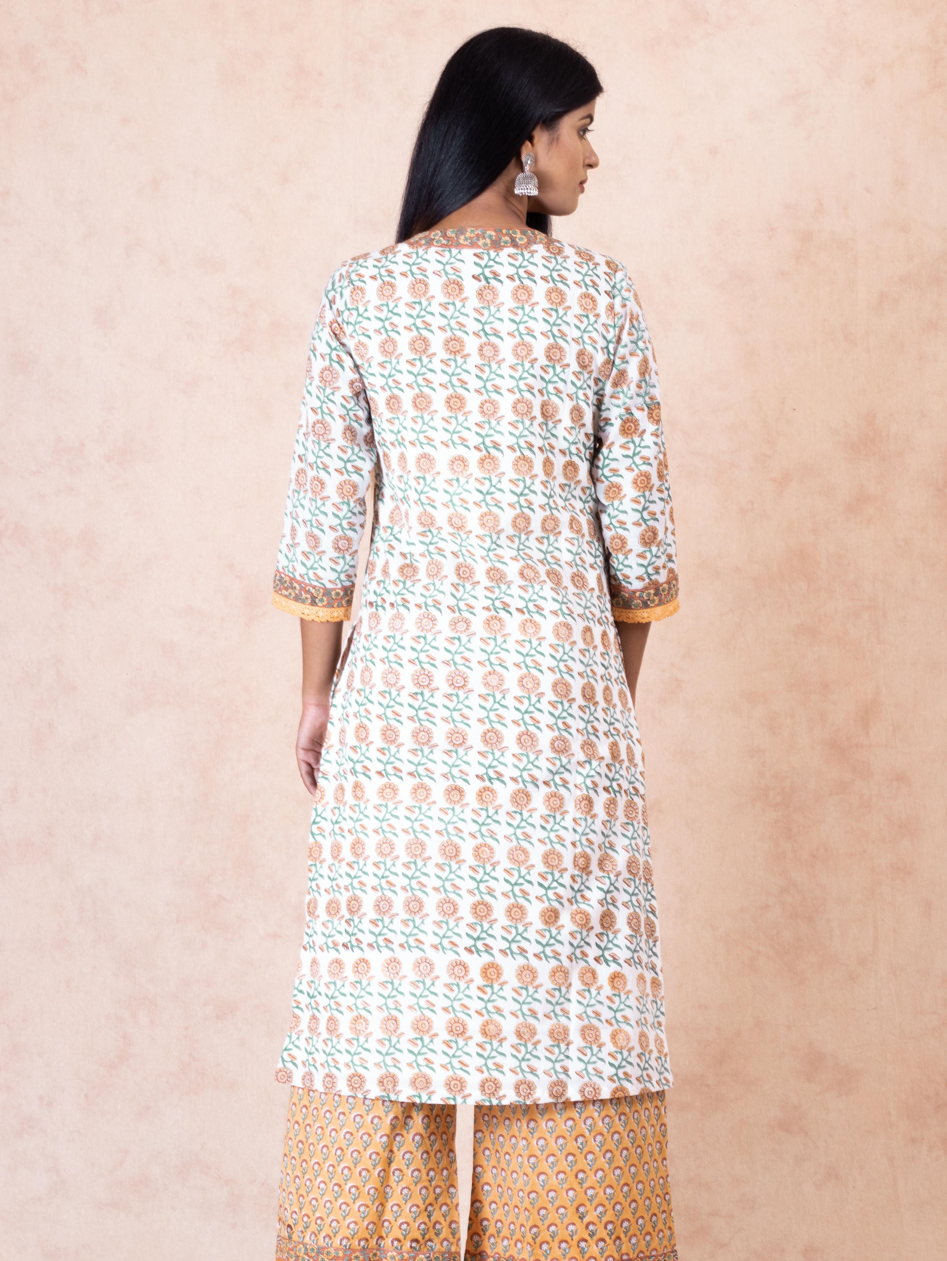 this hand-block printed kurta is available - 18188656 - Standard Image - 3