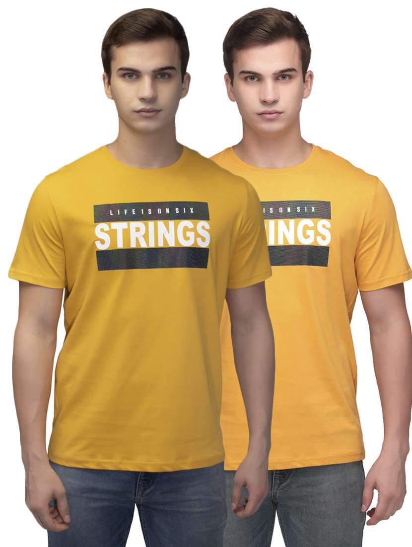 set of 2 chest print t-shirt