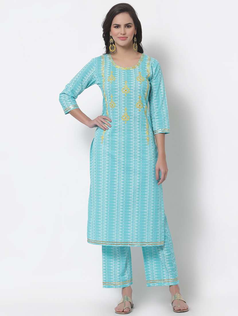 turquoise suit set - 18192466 -  Standard Image - 3