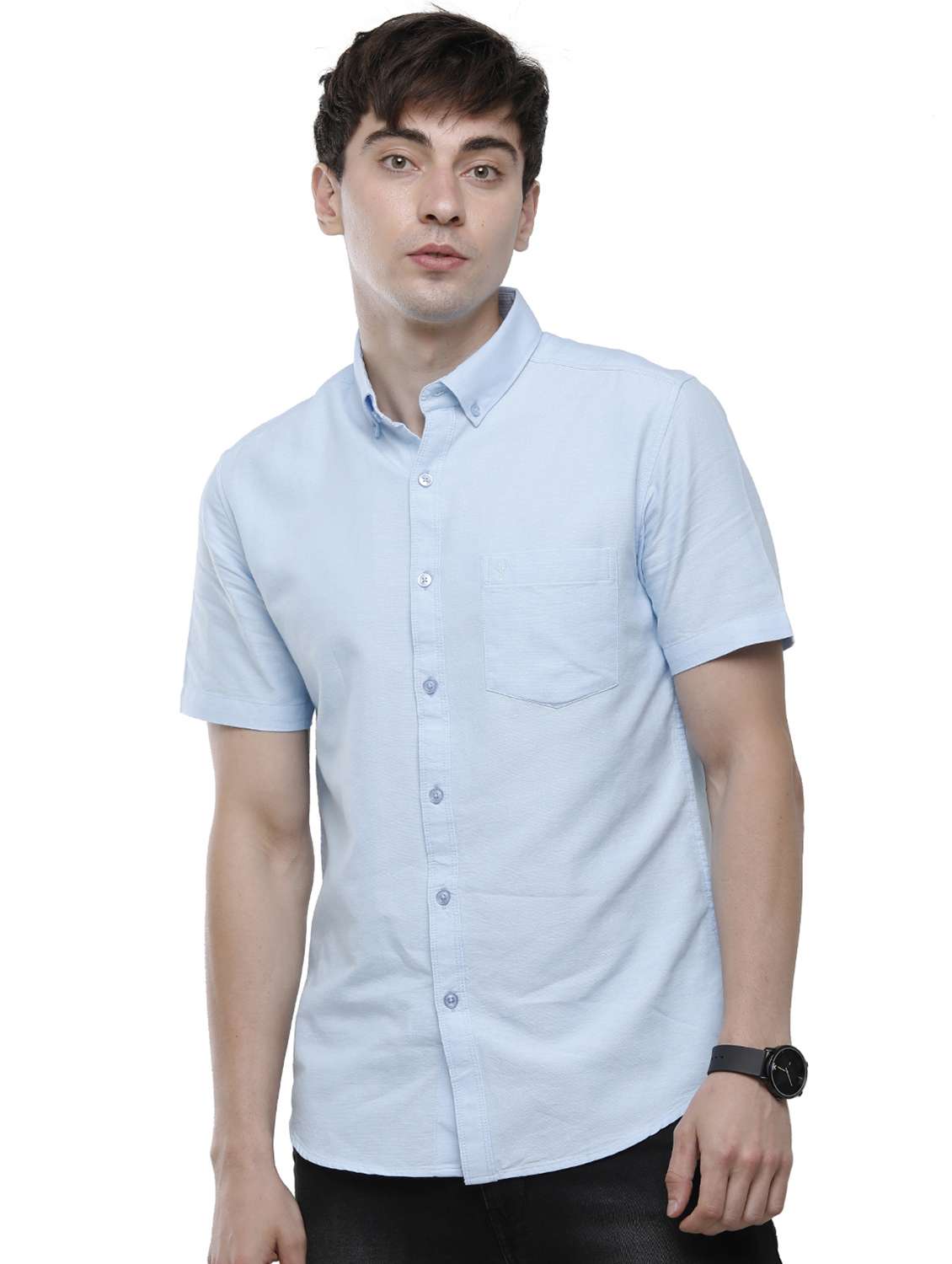 mens solid casual shirt - 18193406 - Zoom Image - 0