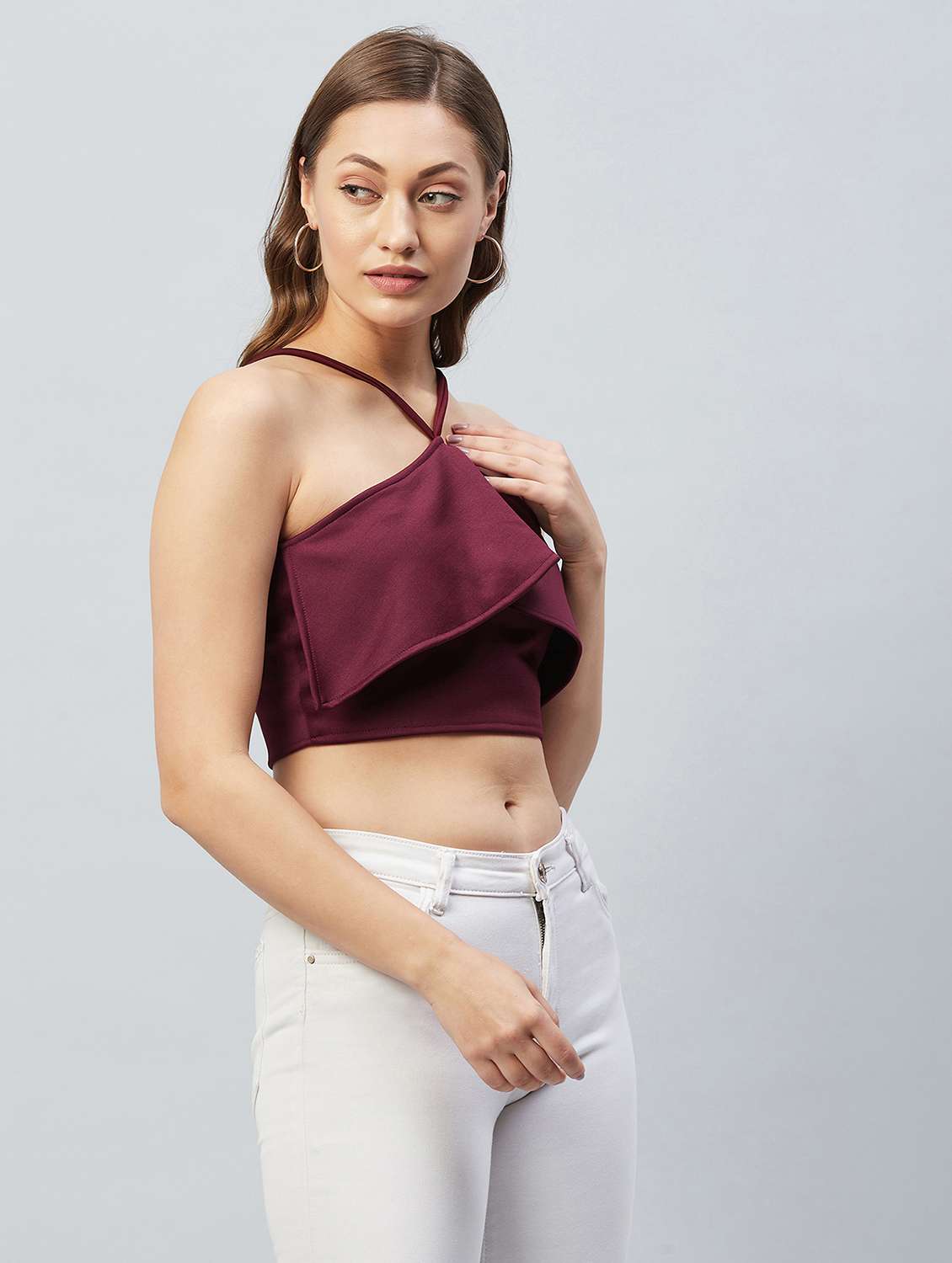 Women's Crop Halter Neck Top