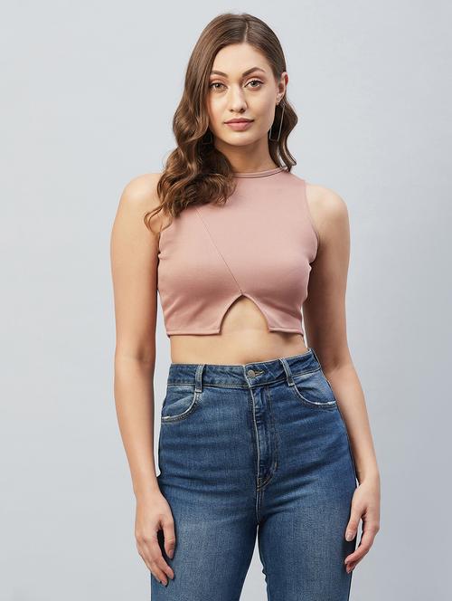 women's crop boat neck top - 18193827 - Standard Image - 0