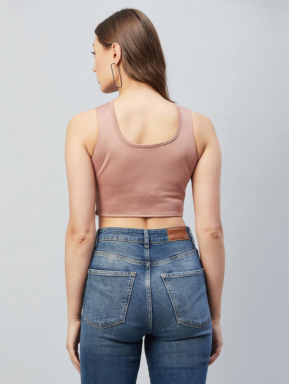 women's crop boat neck top - 18193827 - Standard Image - 3