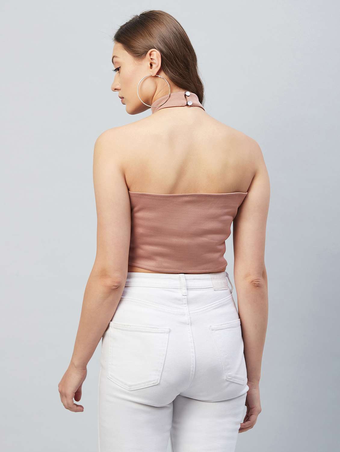 women's crop halter neck top - 18193828 - Standard Image - 3