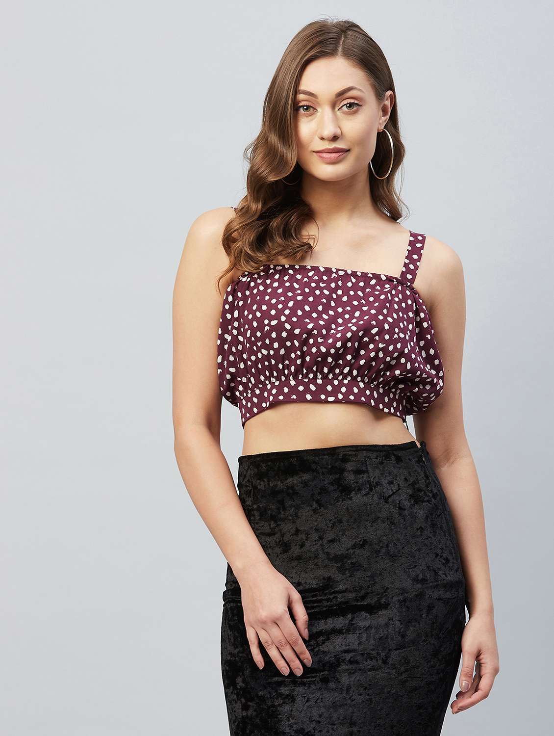 women's crop shoulder strap top - 18193831 -  Zoom Image - 0
