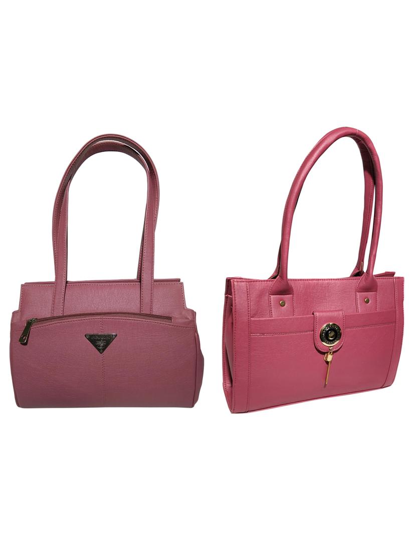 multi colored leatherette (pu) combo handbag
