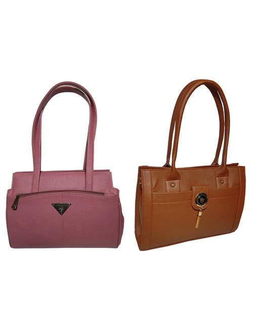 multi colored leatherette (pu) combo handbag - 18196614 -  Standard Image - 0