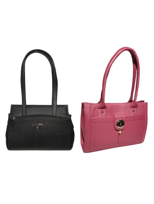 multi colored leatherette (pu) combo handbag - 18196617 -  Standard Image - 0