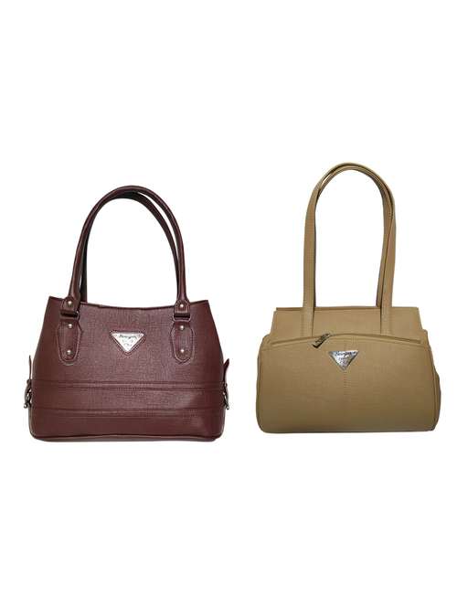 multi colored leatherette (pu) combo handbag - 18196637 - Standard Image - 0