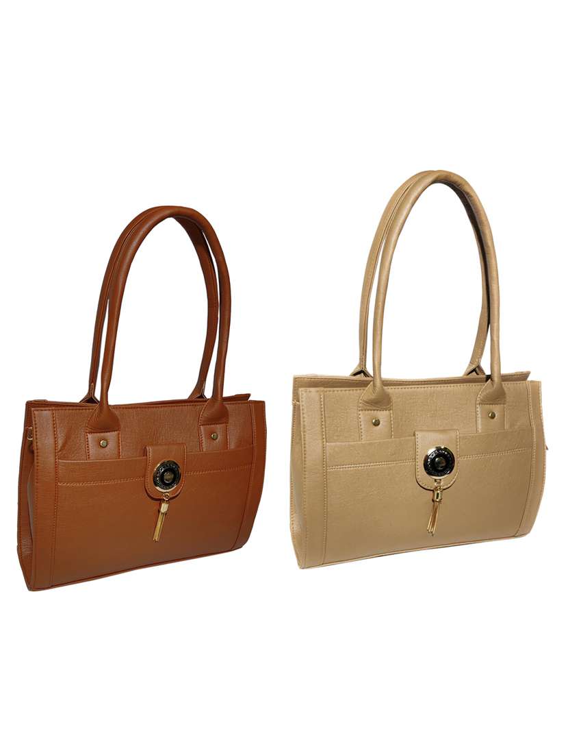 multi colored leatherette (pu) combo handbag - 18196675 -  Zoom Image - 0