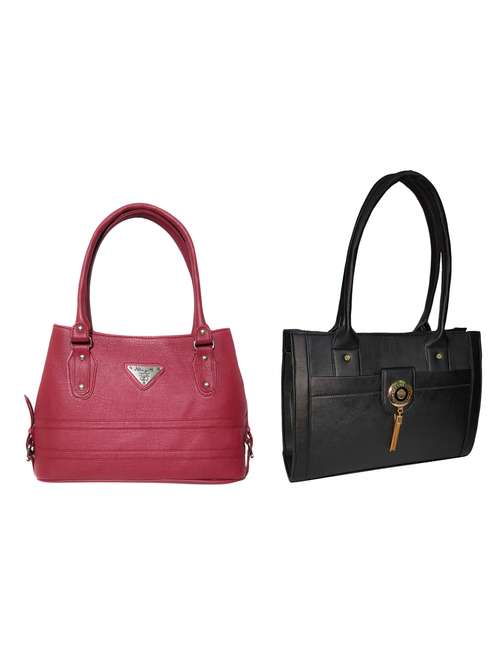 multi colored leatherette (pu) combo handbag - 18196677 -  Standard Image - 0