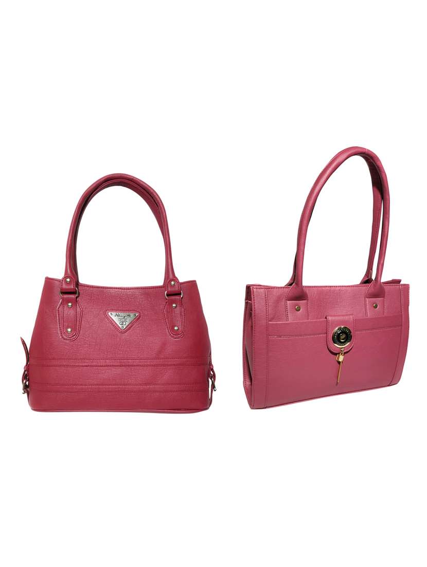 multi colored leatherette (pu) combo handbag
