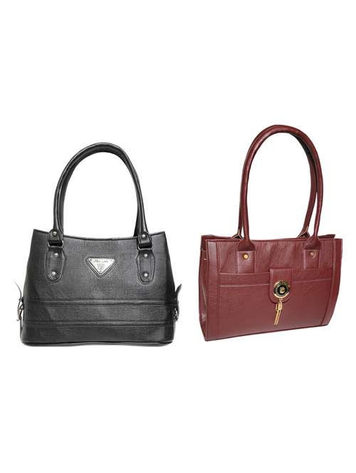 multi colored leatherette (pu) combo handbag - 18196683 -  Standard Image - 0