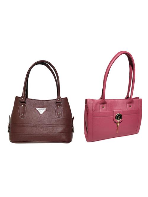 multi colored leatherette (pu) combo handbag - 18196706 -  Standard Image - 0