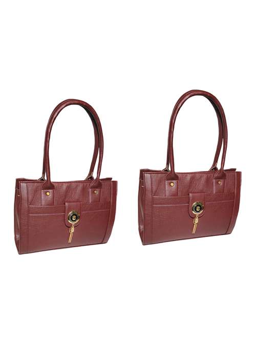 multi colored leatherette (pu) combo handbag - 18196730 -  Standard Image - 0