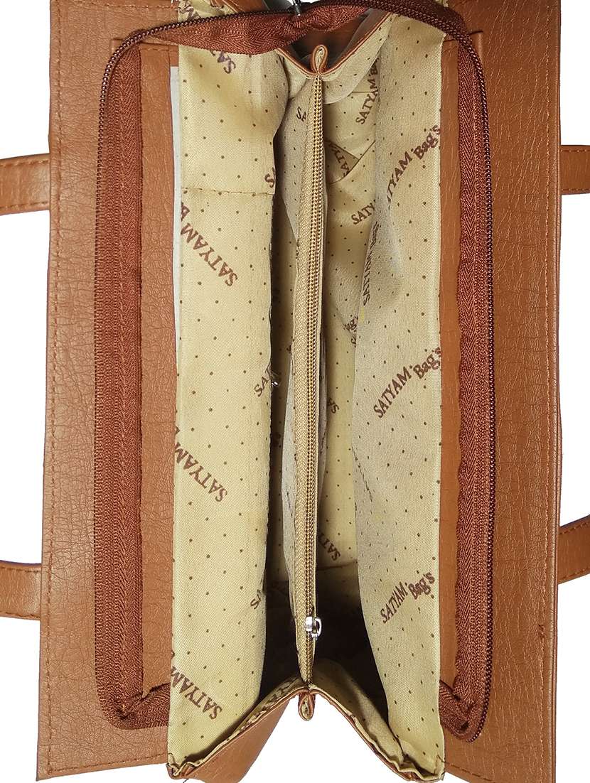 multi colored leatherette (pu) combo handbag - 18196744 - Standard Image - 3
