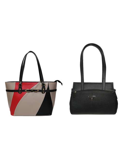 multi colored leatherette (pu) combo handbag - 18196765 - Standard Image - 0