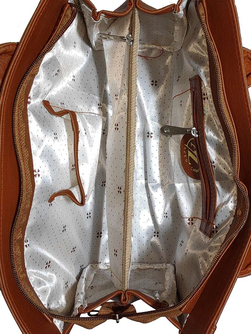 multi colored leatherette (pu) combo handbag - 18196788 -  Standard Image - 3