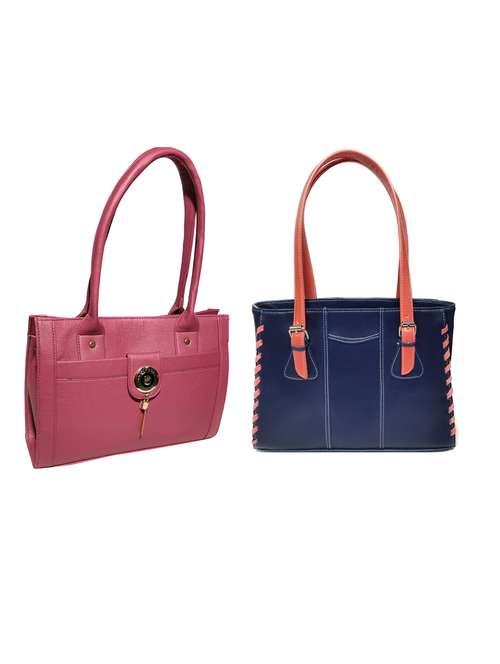 multi colored leatherette (pu) combo handbag - 18196854 -  Standard Image - 0