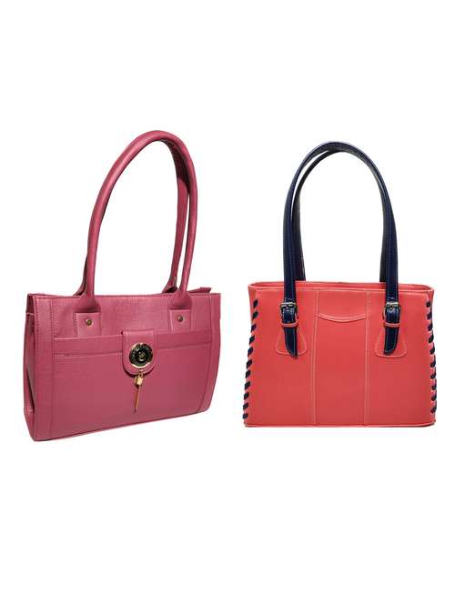 multi colored leatherette (pu) combo handbag - 18196855 -  Standard Image - 0