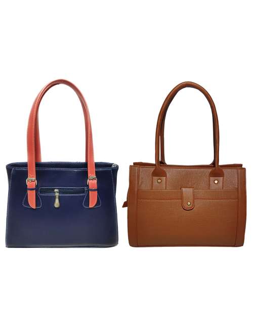 multi colored leatherette (pu) combo handbag - 18196859 -  Standard Image - 0