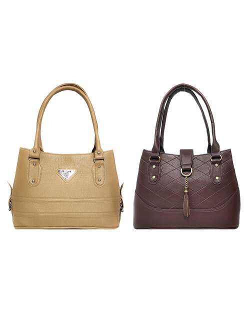 multi colored leatherette (pu) combo handbag - 18196870 -  Standard Image - 0